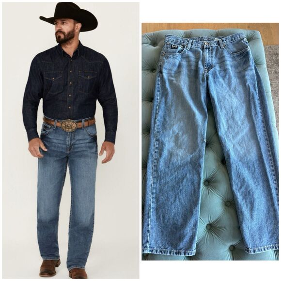 CINCH BLACK LABEL 2.0 MEDIUM WASH LOOSE FIT jeans sz 34x30 - Picture 1 of 10